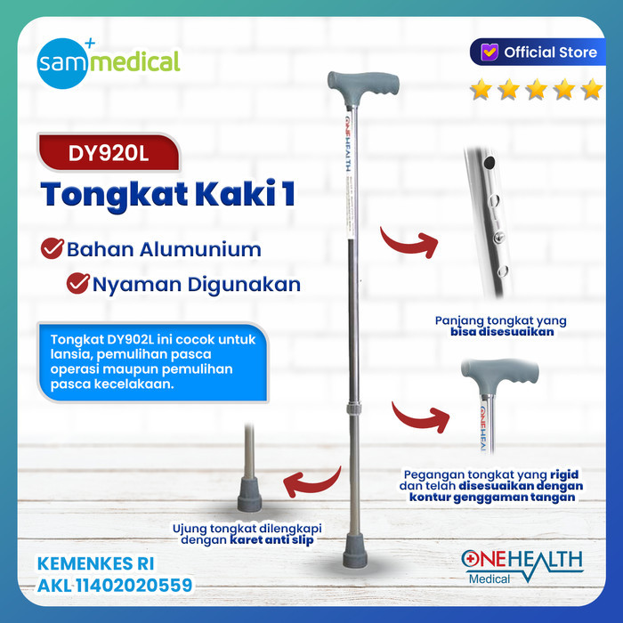 One Health Tongkat Kaki 1 DY/FS 920L / Alat Bantu Jalan Tongkat Kaki Satu / Alat Penopang Tubuh / On