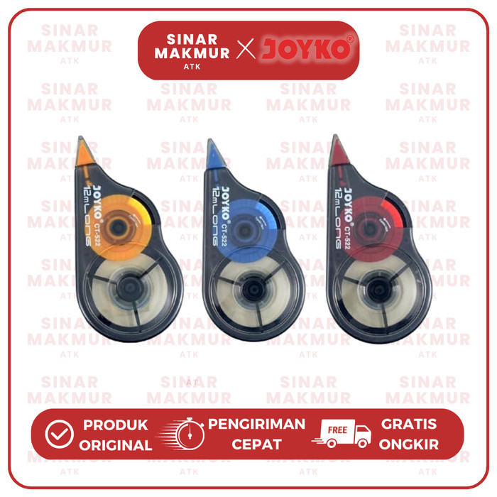 

Correction Tape/Tipex Kertas CT-522 Joyko (Pcs)
