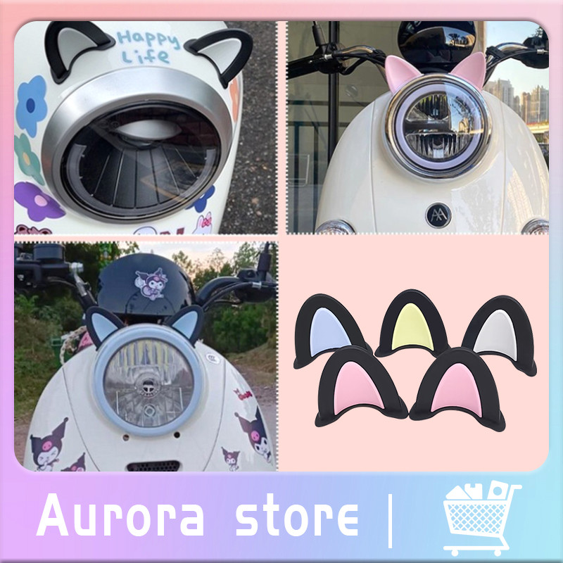Hiasan Telinga Kucing Mobil Listrik Kuping Helm Kucing Helm Dekoratif