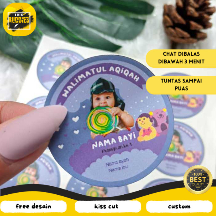

INB 5-8 Sticker Label Bulat Aqiqah Bayi Sticker Bulat Aqikah Stiker Akikah Anak Chromo