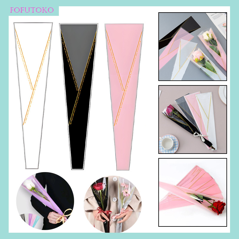 

50PCS Plastik Wrapping Bunga Mawar / Flower Wrapping Plastik Mini Buket Mawar