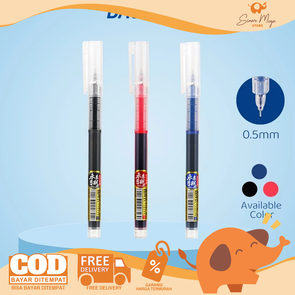 

BaoKe Victory Roller Pen 0.5mm BK119 Big Capacity - Pulpen Quick Dry SATUAN Murah