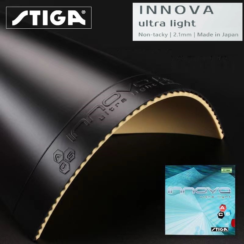 Original Stiga Innova Ultra Light Table Tennis Rubber with ACS Tech Soft Cake Sponge Non-tacky Ping 