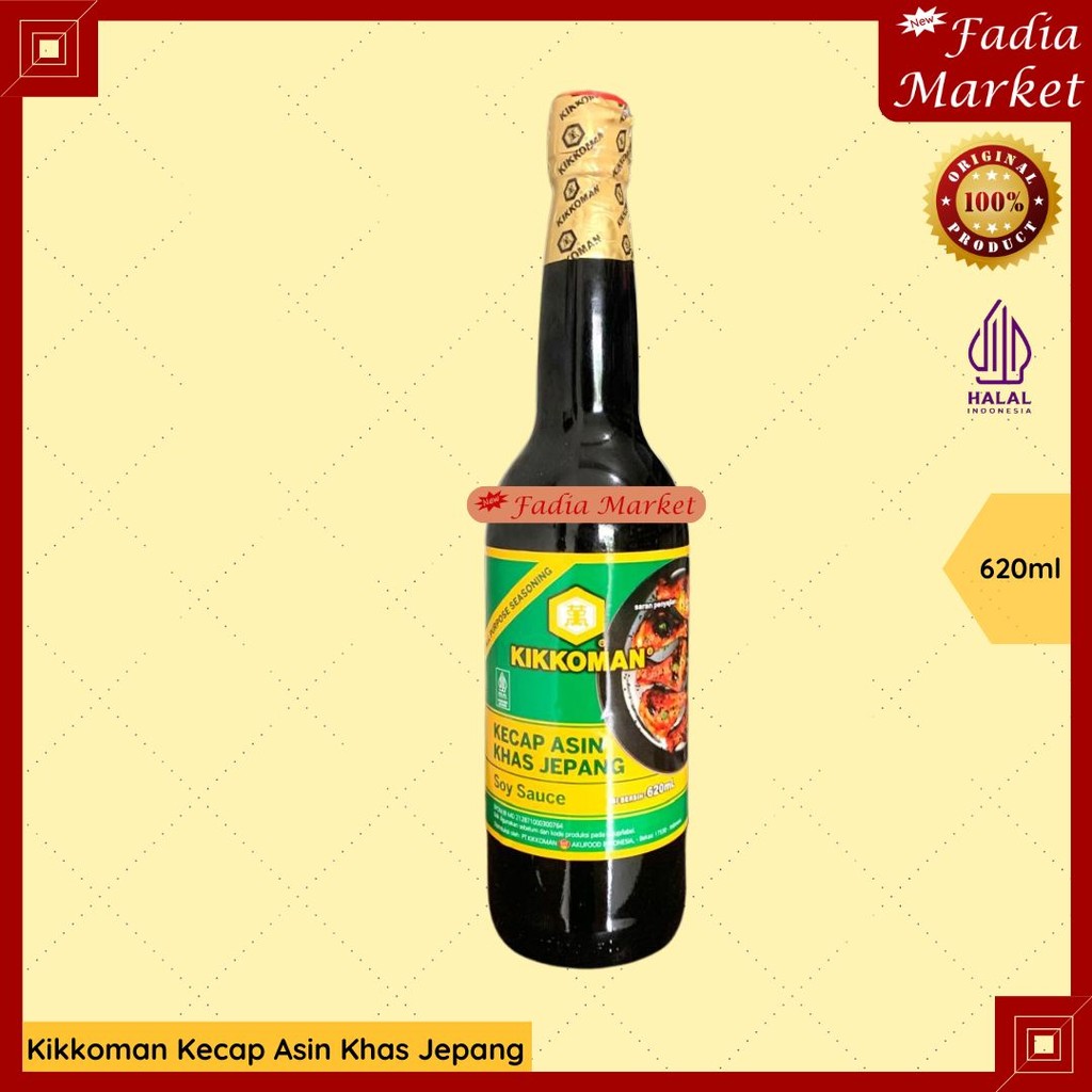

Kikkoman Soy Sauce Kecap Asin Khas Jepang Bumbu Dapur 620ml
