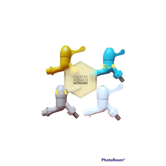 KRAN KERAN AIR PVC taman corong ENGKOL 1/2" SHK CML