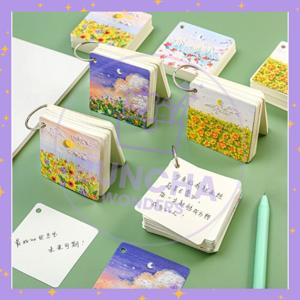 

BW COD - Sticky Note Ring Looseleaf Garden/Buku Mini Ring/Notebook Ring Isi 80 Lembar