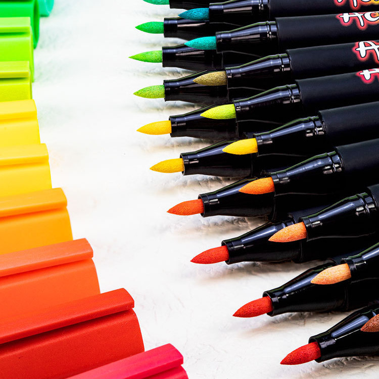 

【Random Color】HOT Acrylic Paint Brush Art Marker for Ceramic Rock Glass Porcelain Mug Wood Fabric Canvas Painting School Stationary Set DIY Painting Pen