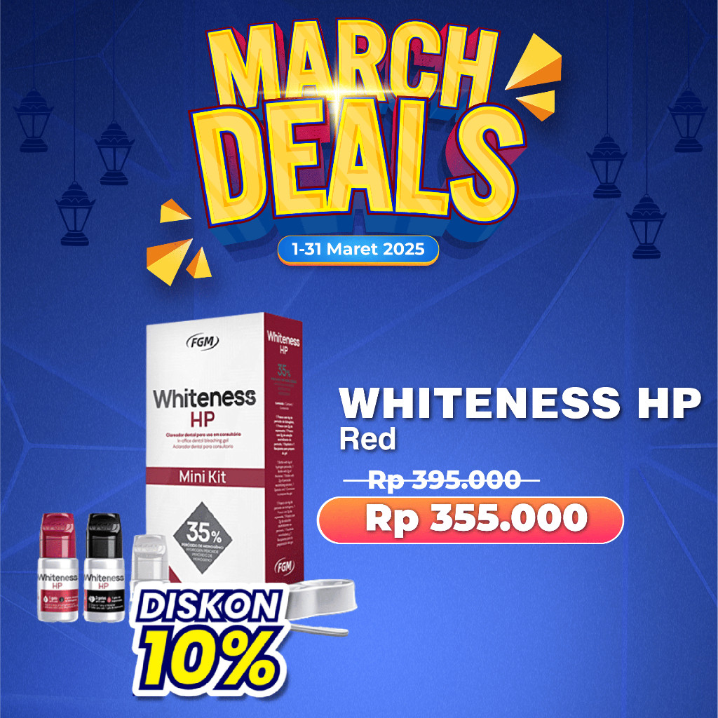 GK FGM Whiteness Hp Red 35% Bleaching | Bleaching Red | Pemutih Gigi