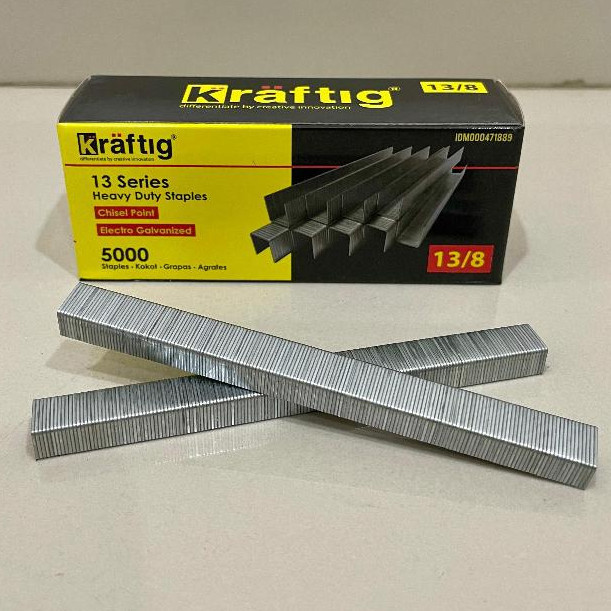 

KRAFTIG Refill Isi Stapler Jok 8mm 13/8 13 / 8 mm Staples Tembak Staple Gun Kulit Motor KRAFTIG