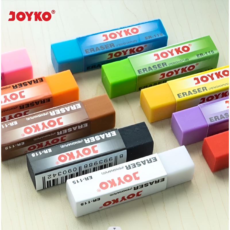 

Stip Eraser Penghapus Joyko ER-115 (1pcs) - Penghapus Pensil Panjang Warna Warni Joyko