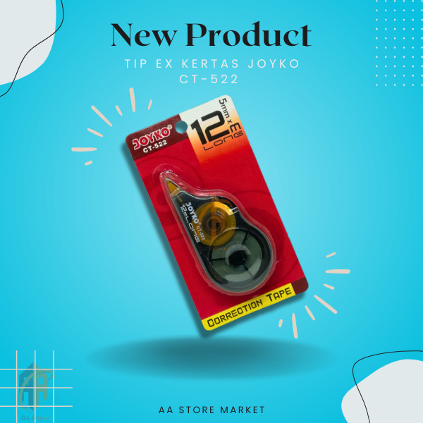

Correction Tape / Tip Ex Kertas Joyko CT-522 (5mmX12m) - Pcs