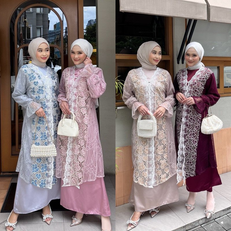 Havana  Outer dress | dress tile garden | outer midi dress | outer dress | outer dress lebaran Terla