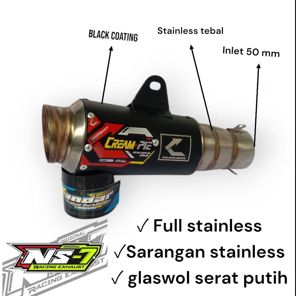 Knalpot Slincer Creampie CP3 Terbaru inlet 50mm