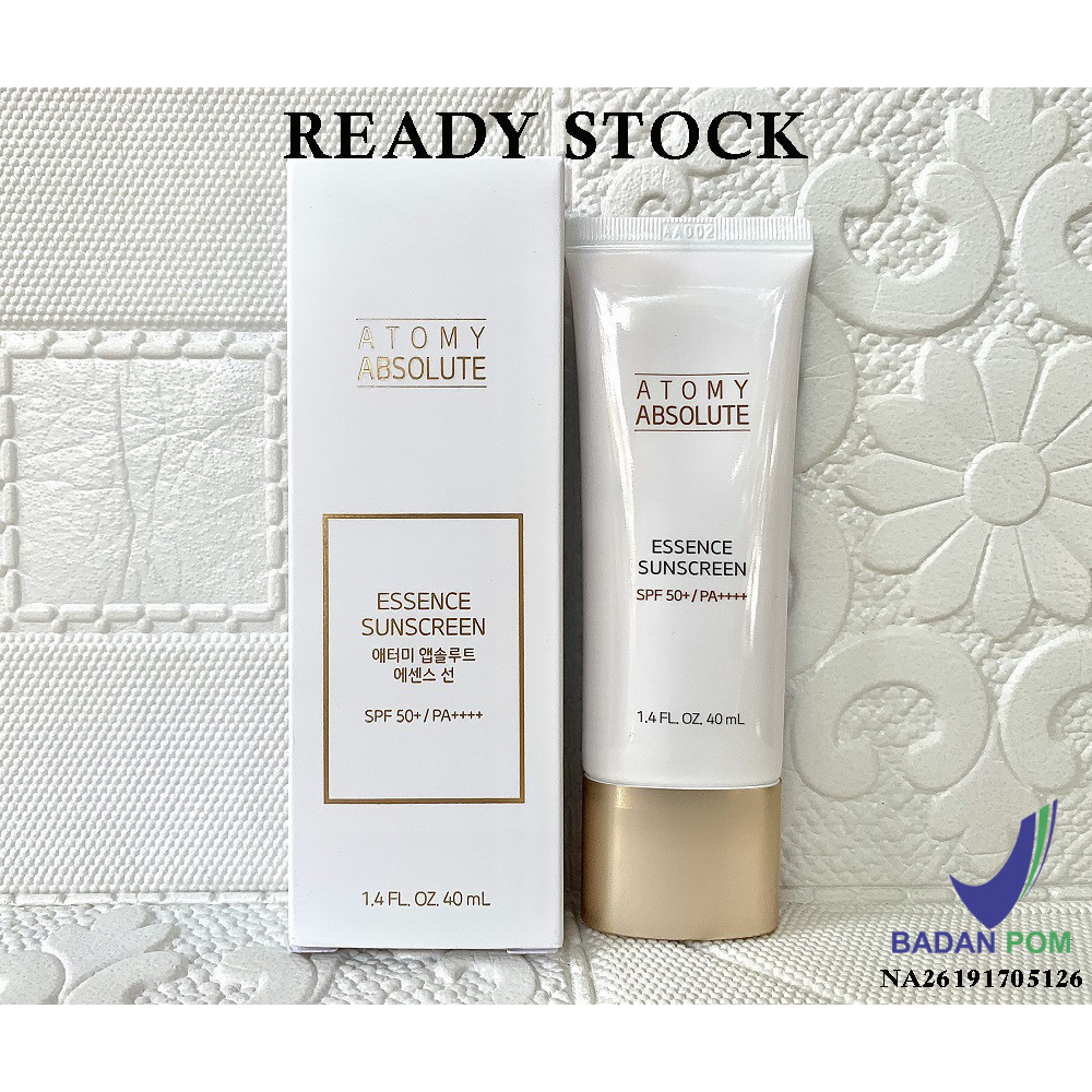 ATOMY ABSOLUTE ESSENCE SUNSCREEN SPF 50+ PA++++ 40 ml | Menyamarkan garis halus dan pencerah all in 