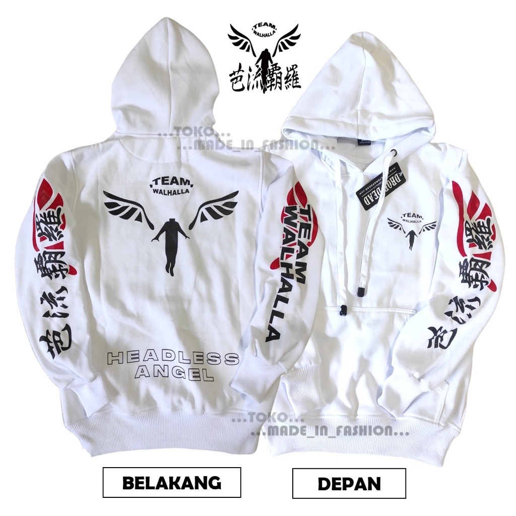 Jaket Sweater Hoodie VALHALLA Tokyo Revengers / Jaket Hoodie Team VALHALLA WALHALLA Tokyo Manji