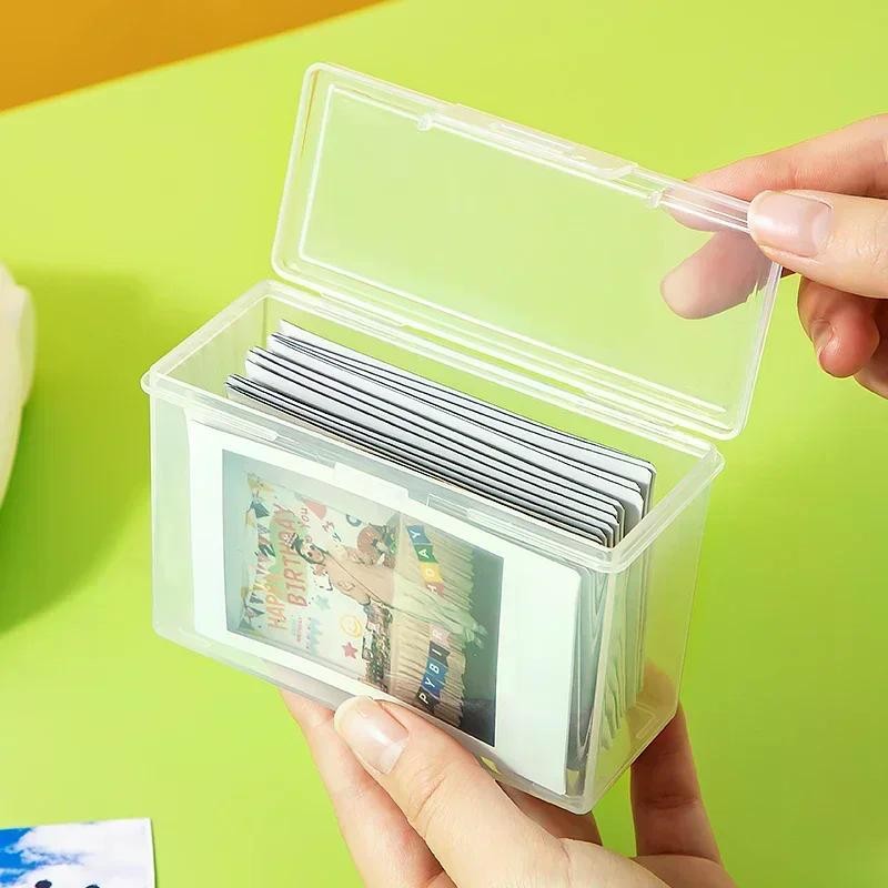 

1PCS Card Holder Transparent Idol Kpop Albumes Photo Storage Photocards Small Card Collection Organizer Box Case Container