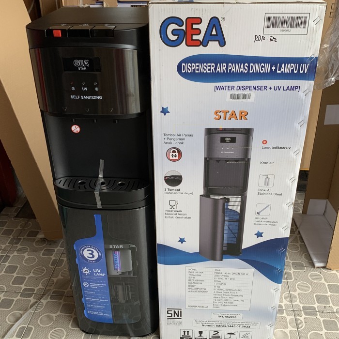 DISPENSER AIR GALON PANAS DINGIN + LAMPU UV STAR
