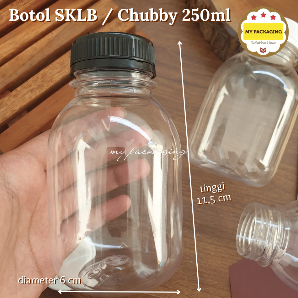 1BALL 80 Pcs Botol Kale SKLB Gemuk Pendek Cubby Gemoy 250ml - Harga per ball isi 80 Botol