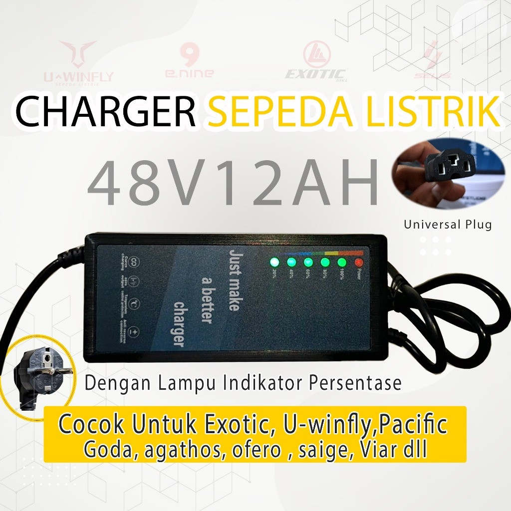 Charger Sepeda Listrik 48V 12Ah