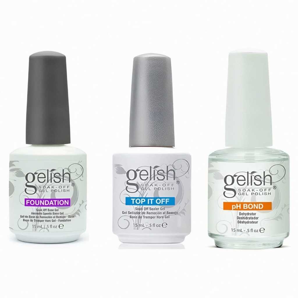GELISH Essential Nail Gel Polish UV LED Top Coat Base Structure pH bond matte Foundatioun Nail Art K