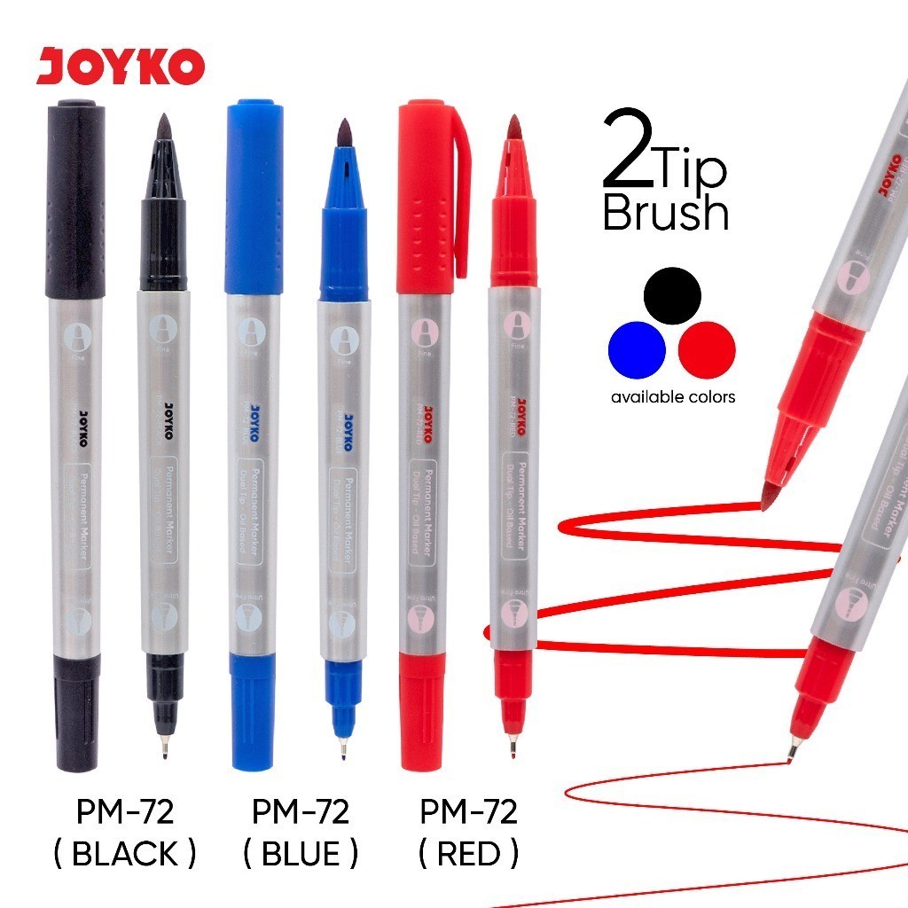 

BPP Permanent Marker PM-72 Spidol Permanen Dual Tip Joyko