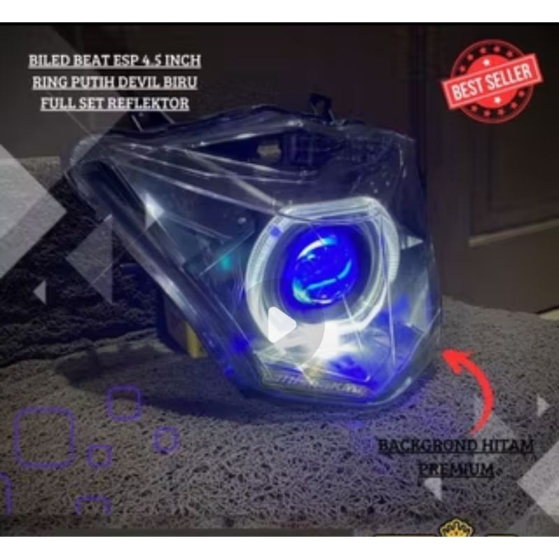 LAMPU DEPAN BEAT ESP/STREET ECO BILLED PROJIE 4.5INC SET REFLKTOR