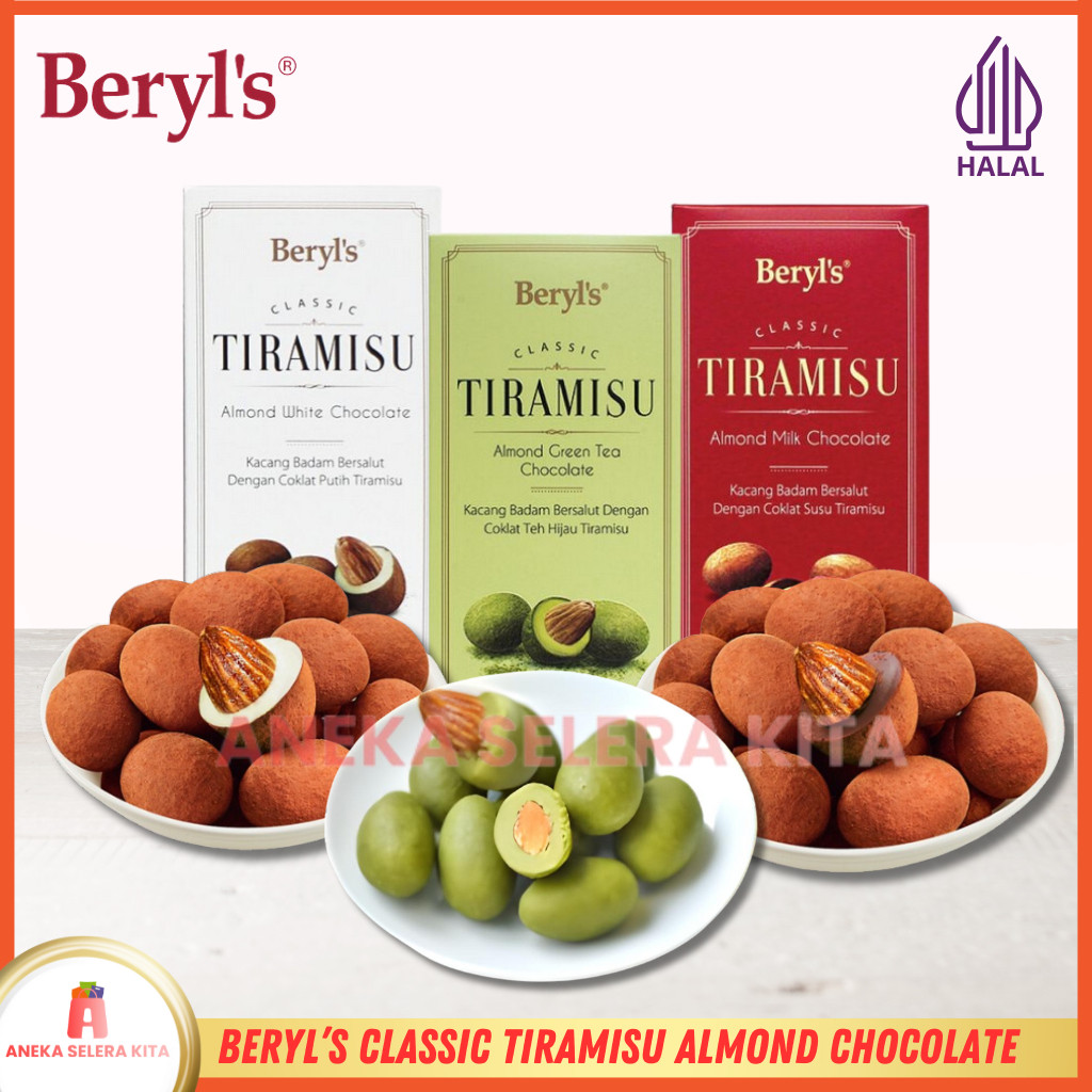 

Beryls Classic Tiramisu Almond Milk Chocolate & Green Tea Chocolate 200gr