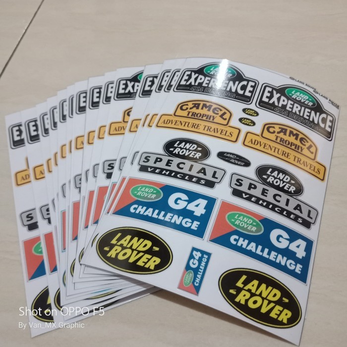 Sticker RC set Land rover transparant