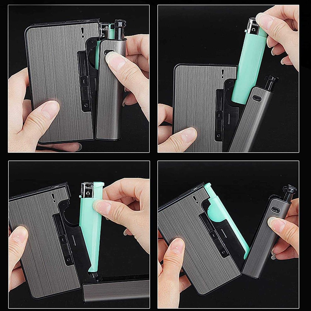 Firetric Kotak Rokok Cigarettes Case with Lighter Slot - JD-YH001