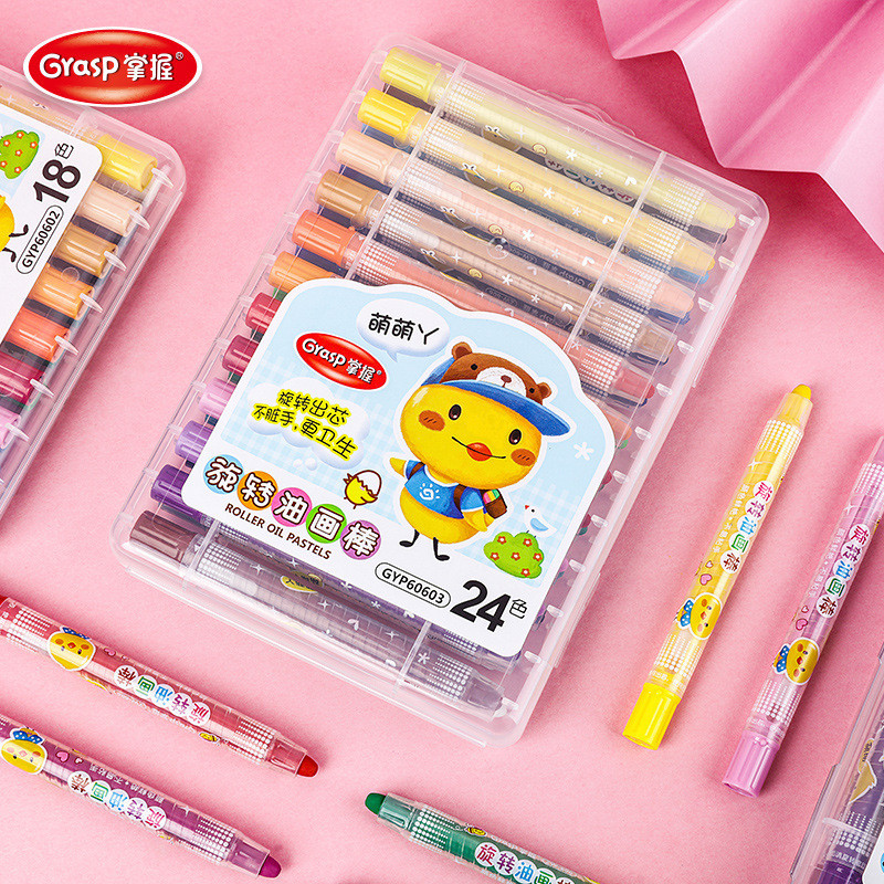 

Grasp Berputar Set Krayon Original 12/18/24/36 Warna Krayon Berputar Pensil Lukisan Untuk Anak-Anak Unisex Krayon