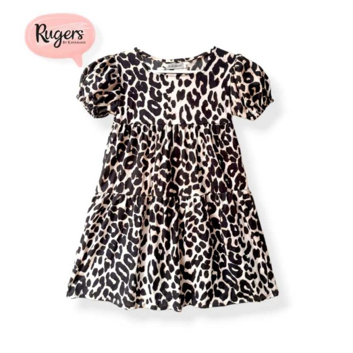 Shopee Lokal - RBK Dress Anak Perempuan - pakaian anak dress leopard