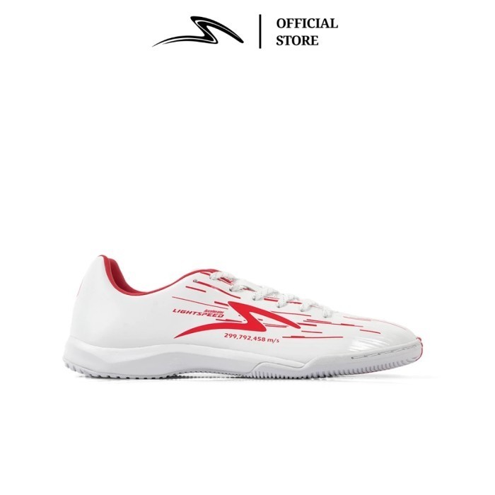 Specs Sepatu Futsal Lightspeed Reborn In White Emperor Red SPE1020194 - White Red, 46