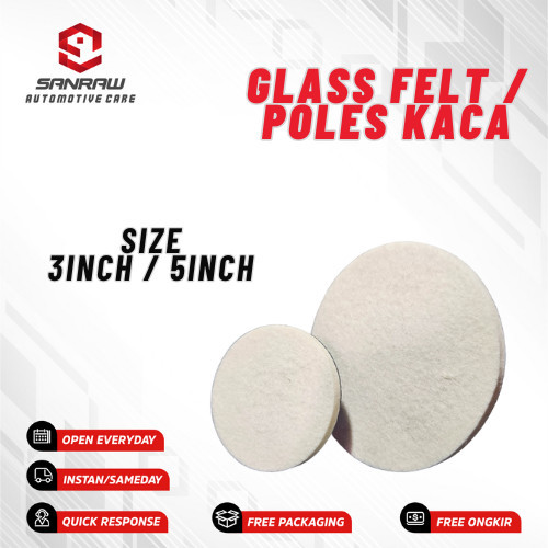 Felt Pad SPTA / Glass Felt Pad with Velcro ( Poles Kaca ) - 5 Inch