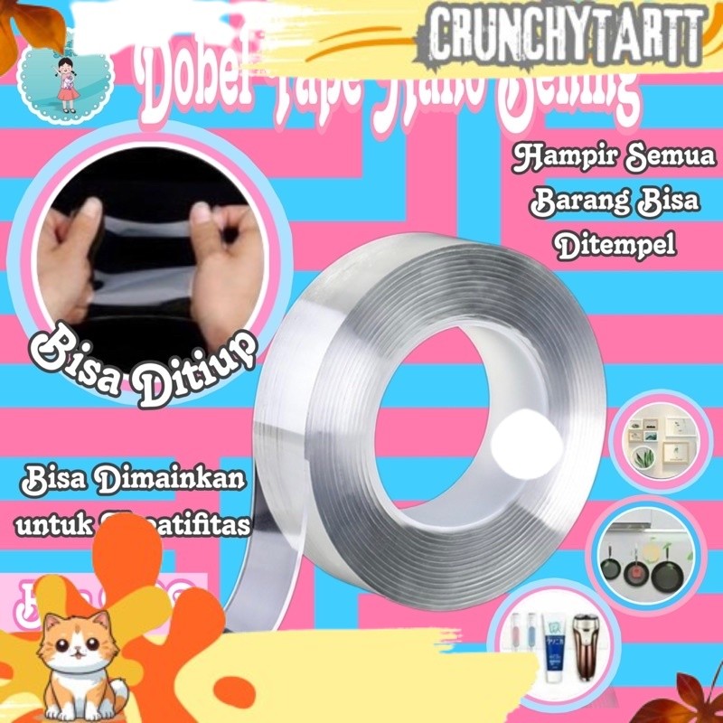 

TREND Nano Double Tape/Double Tape/Selotip Isolasi Bening Multifungsi 3 Ukuran/Nano Tape 1M 3M 5M/ Double Dobel Doble Tip Tape Selotip Isolasi bening transparan 1 3 5 meter/Dobel Tape Bening Transparant/magic tape selotip perekat isolasi ajaib JASMINE