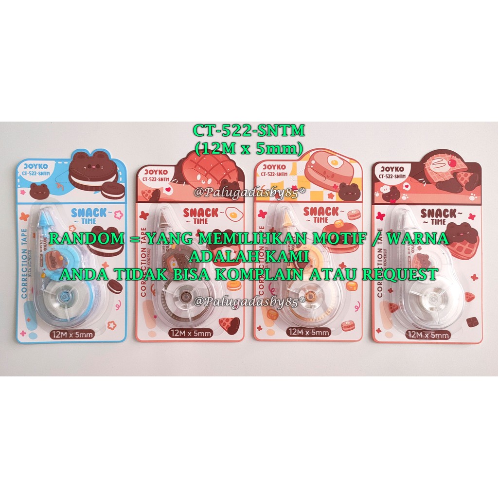 

(1 Biji) GROSIR Correction Tape Joyko CT-522-SNTM (12 M x 5 mm) / Pita Koreksi Joyko CT-522