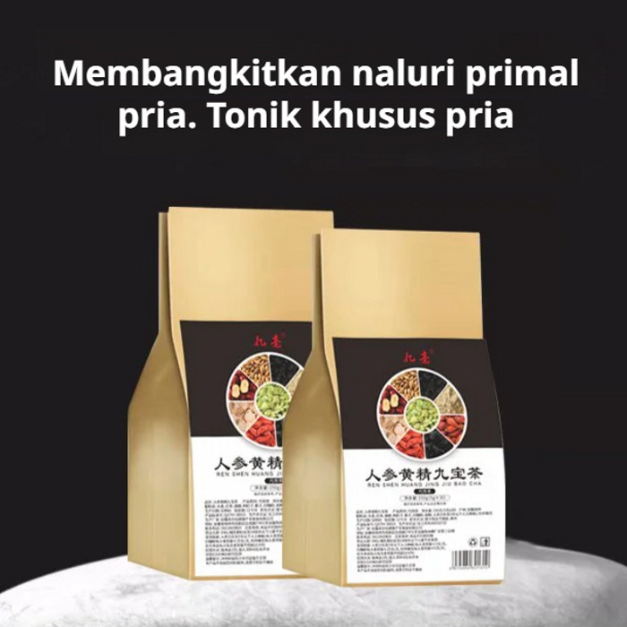 

【Beli 1 gratis 1】Ginseng Jiubao Tea Huangjing Tea Memelihara Qi dan Memelihara Teh Jiubao Teh yang Sehat