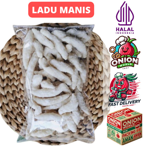 

UWD KUE TELUR GABUS MANIS 1Kg Ladu Manis Ladu Bulat Manis Warna Ladu Arcon Kue Telur Gabus Manis
