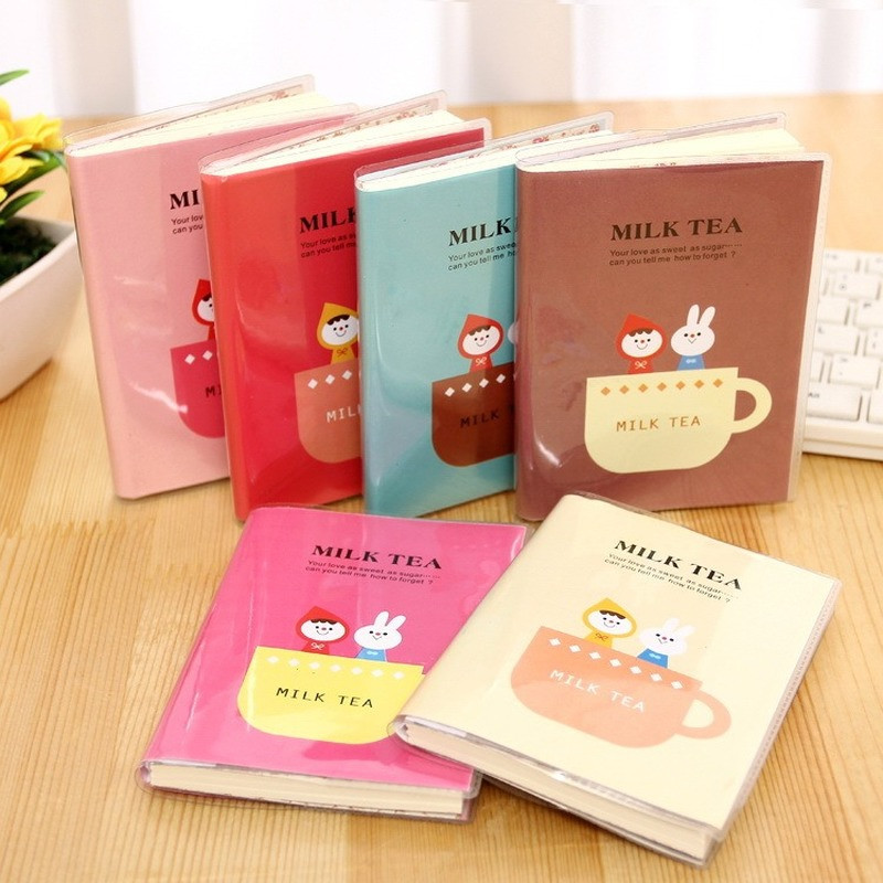 

Kawaii Cartoon Rubber Sheathed Cover Mini Journal Notebook Notepad for Students Planner Diary Korean Stationery