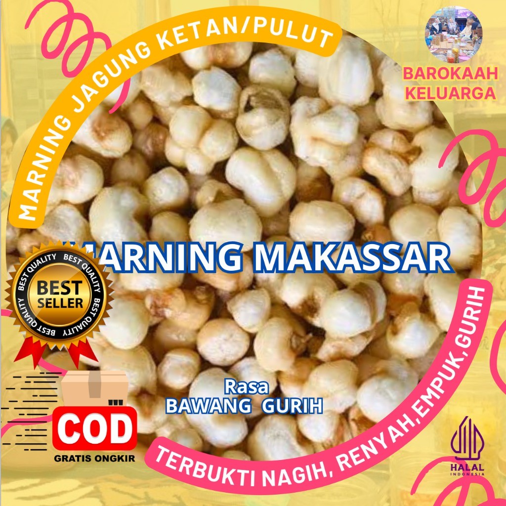 

marning jagung ketan super empuk rasa Asin Gurih Bawang 500gr
