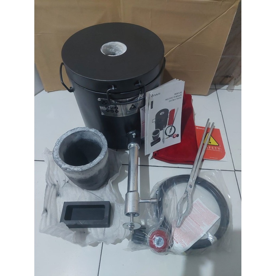 Melting Furnace Tin Silver Copper Aluminium Melting Gas Gold Melting Furnace 10 KG