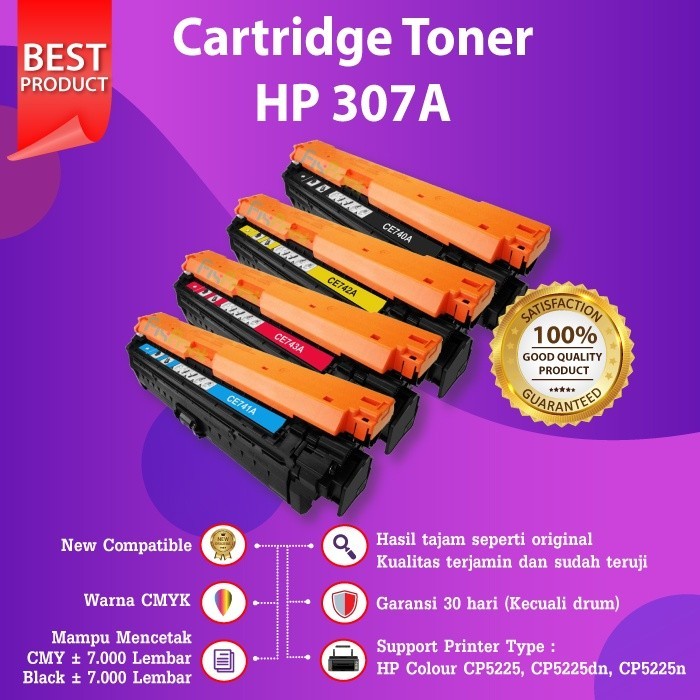 FixPrint Cartridge Toner Compatible  307A CE741A Cyan Printer CP5225 CP5225n