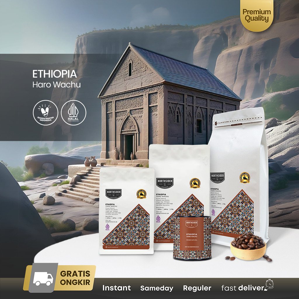 

Northsider Kopi Arabika Ethiopia Guji Haro Wachu Uraga Anaerobic Natural Coffee
