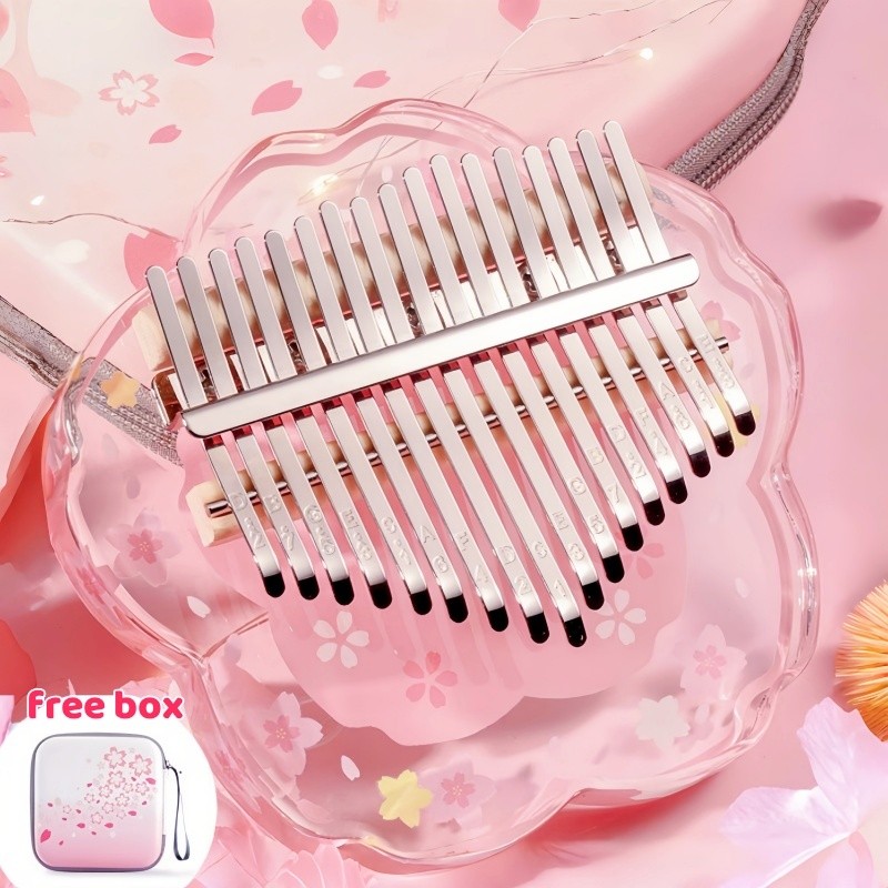 Alat Musik Kalimba 21 Keys Acrylic BONUS Tas / Kalimba 17 Key Untuk Pemula Piano Jari, Kecapi Jari K