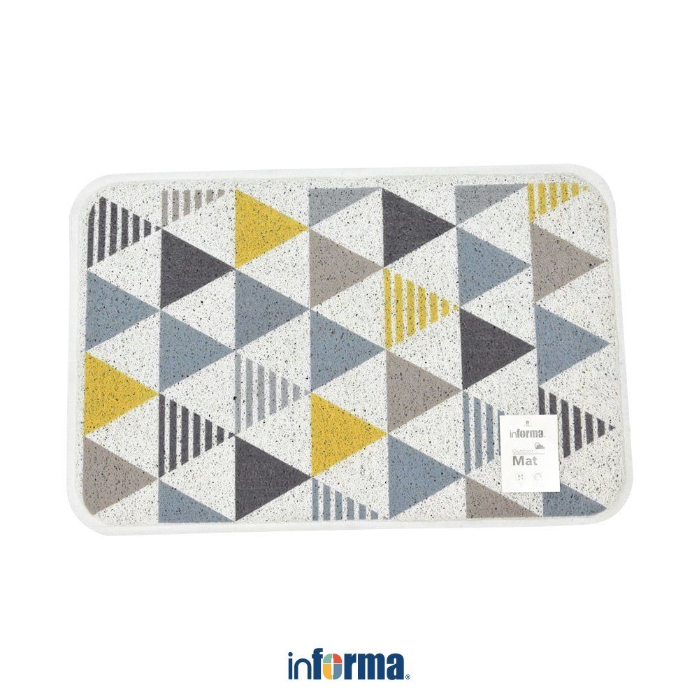 Informa Keset Kamar Mandi & Dapur 40x60 cm Pvc Triangle Comb - Mix Door Mat Kain Lap Kaki Serbaguna 