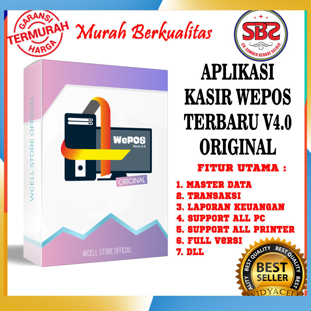 WEPOS 4.0 ORIGINAL SOFTWARE PROGRAM APLIKASI KASIR WePos 4.0 mirip iPos 4.0.3.7 Original 100% SUPPOR