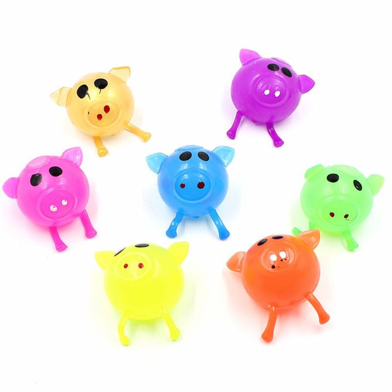 Splat Ball Pig Stress Relief Squeeze Toy Water Ball Vent Toy Gag Joke Kid Toy   P31B