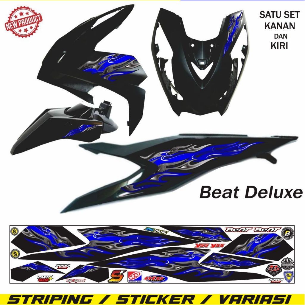 VARIASI ALL STRIPING BEAT ISS DELUXE 2020  BEAT BARU CBS DELUXE 2021 / 2023