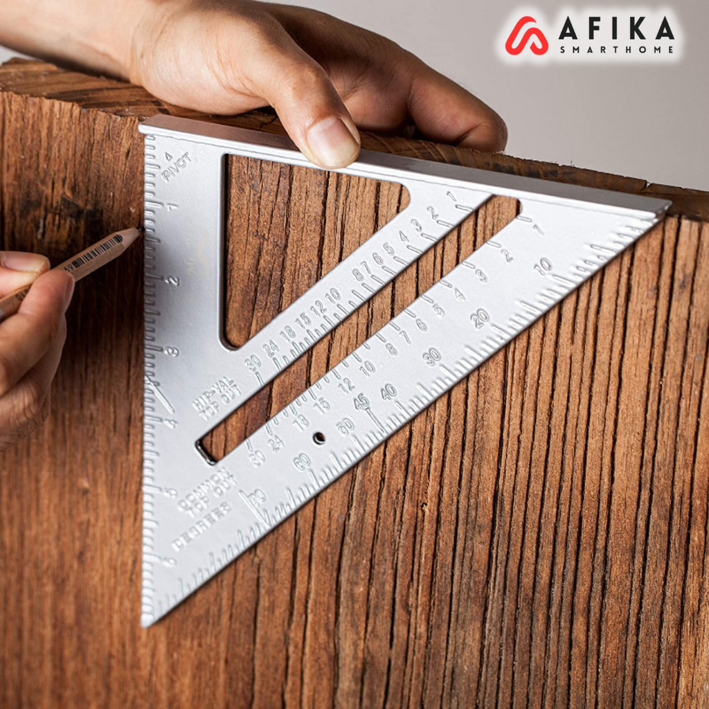 

Penggaris Siku Multifungsi Mistar Triangle Ruler Aluminium