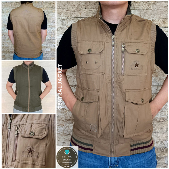 

ROMPI JEEP PRIA BOLAK BALIK - ROMPI KANVAS JEEP IMPORT - ROMPI OUTDOOR - Coklat Muda, 6XL(4XL Lokal) HOT