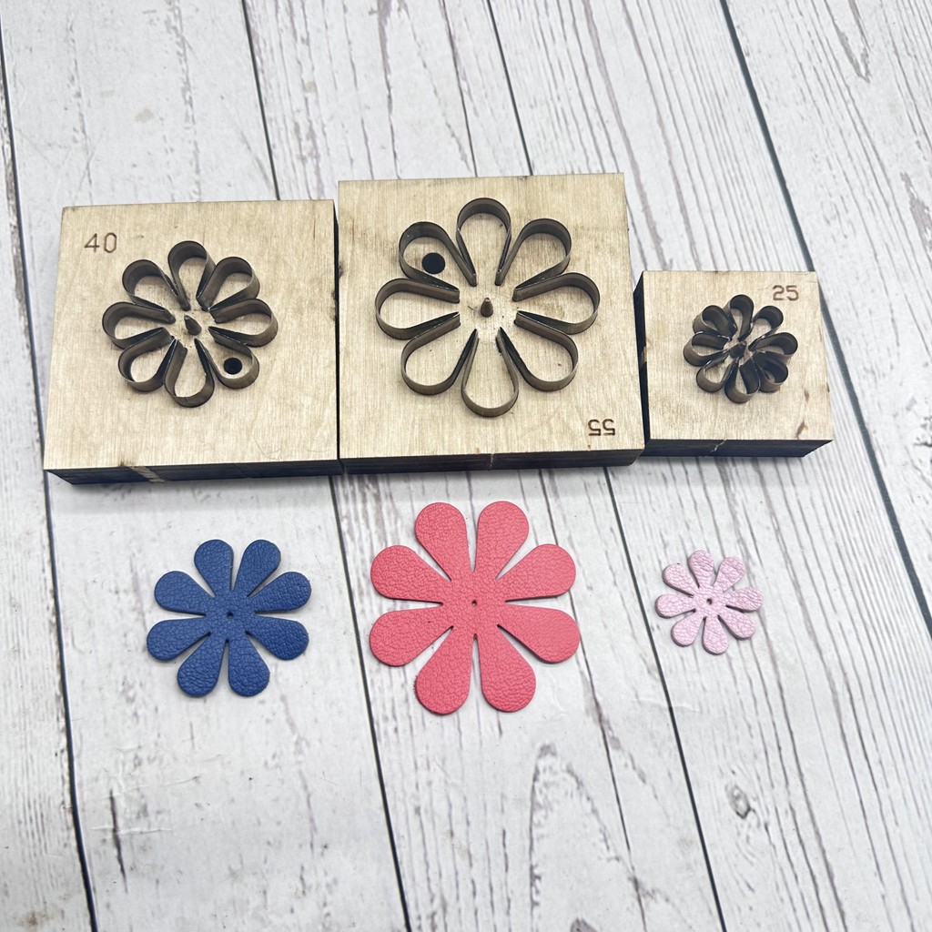 

New Japan Steel Blade Wooden Die Flower mold Leather Craft Punch Hand embossed leather